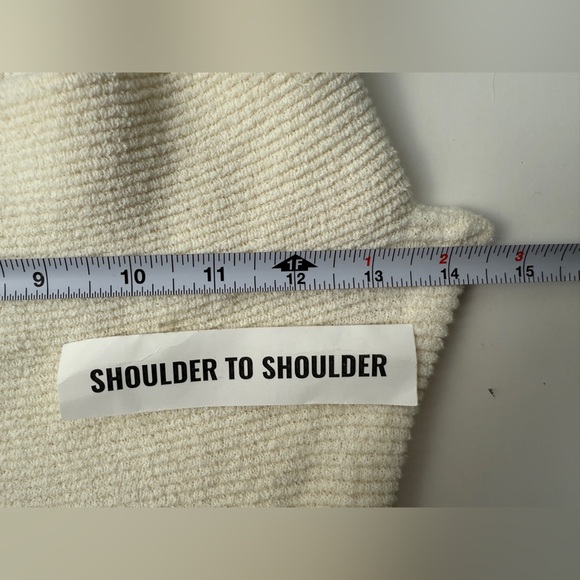 Free People Ottoman Sweater Off White Sleeveless Tunic Ivory Cream Excellent SM. - Picture 8 of 11